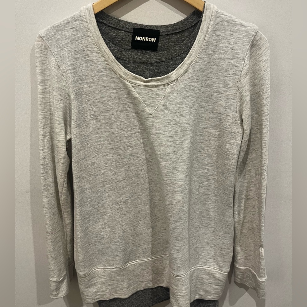 MONROW Double layered casual/lounge sweater